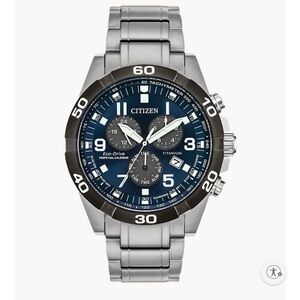 Citizen  Brycen / Eco-Drive Blue 
Super Titanium Chronograph Watch NEW